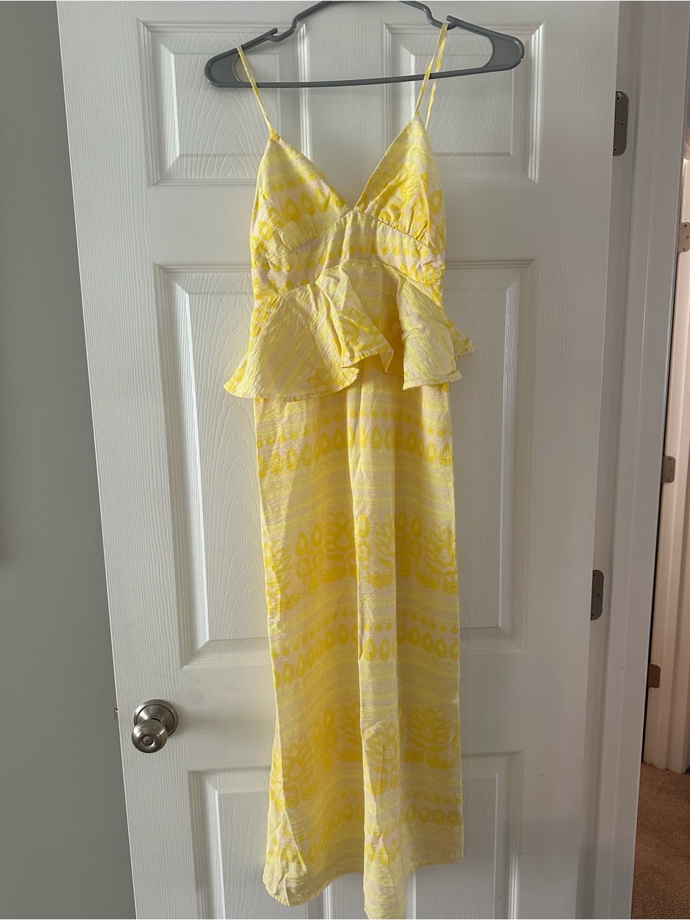 Future Collective Jenny K Lopez Yellow Empire Waist Maxi Dress